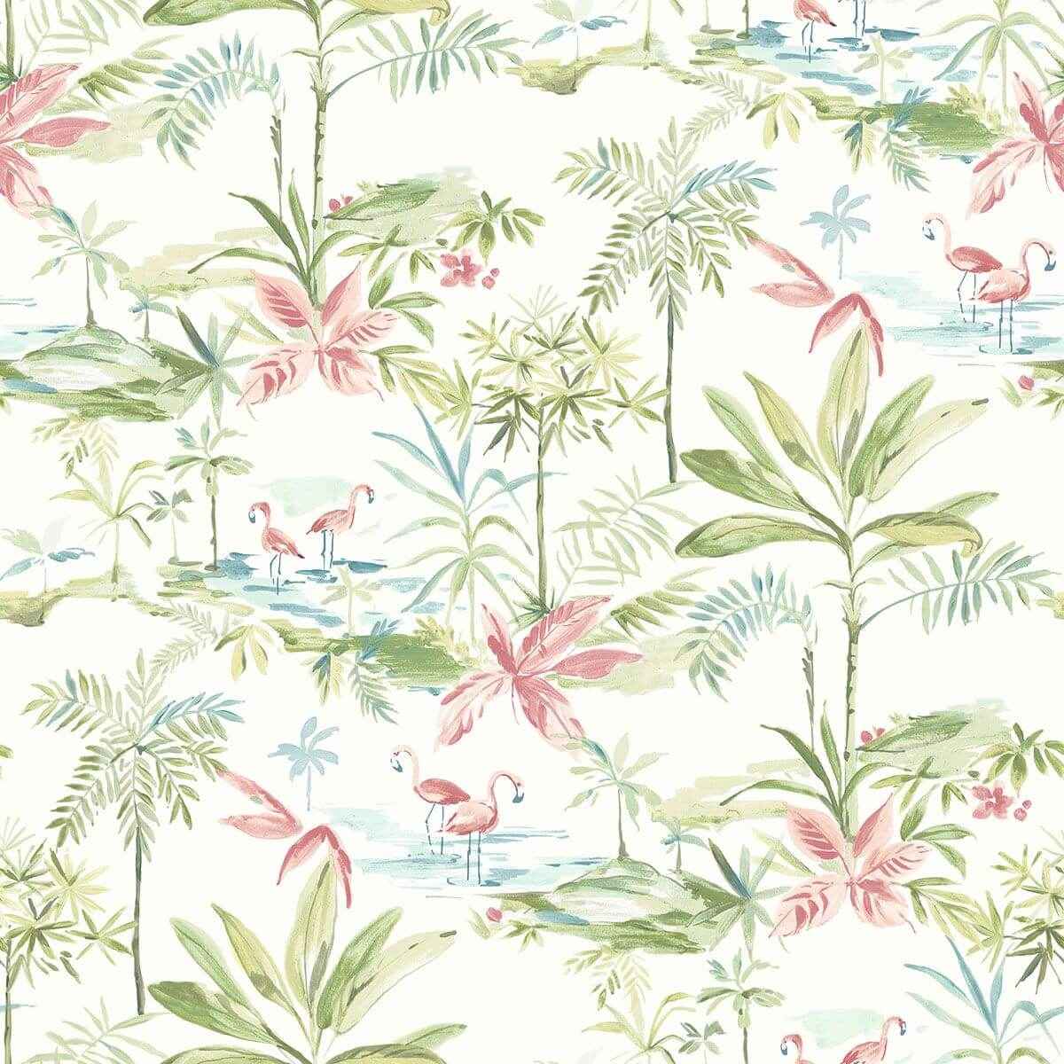 lagoon-green-scenic-island-wallpaper-york-wallcoverings-3120-12071 - York Wallcoverings Wallpaper
