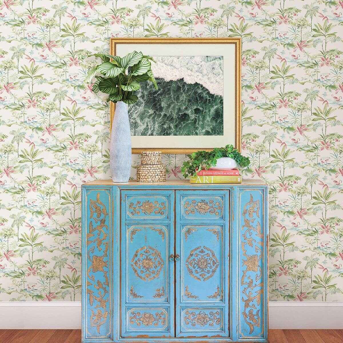 lagoon-green-scenic-island-wallpaper-york-wallcoverings-3120-12071 - York Wallcoverings Wallpaper