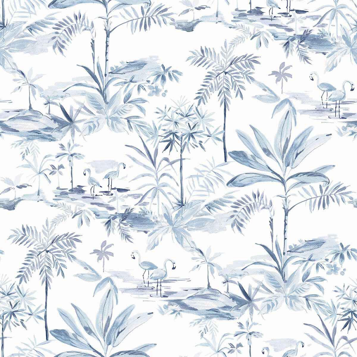 lagoon-blue-scenic-island-wallpaper-york-wallcoverings-3120-12074 - York Wallcoverings Wallpaper