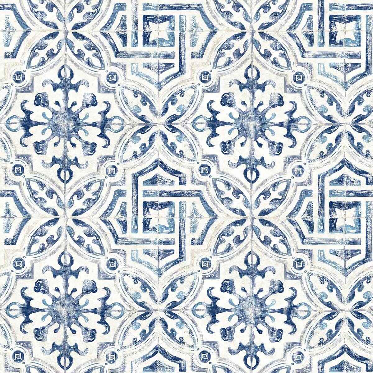 Sonoma Blue Beach Tile Wallpaper - York Wallcoverings - 3120-12332 - York Wallcoverings Wallpaper