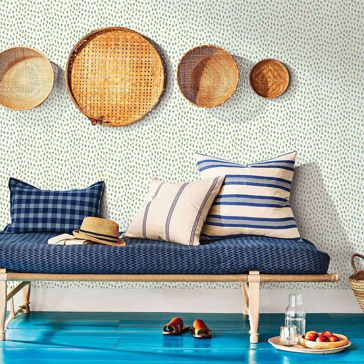 sand-green-painted-dots-wallpaper-york-wallcoverings-3120-13612 - York Wallcoverings Wallpaper