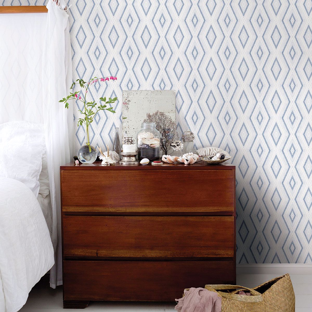 Santa Cruz Blue Geometric Wallpaper - York Wallcoverings - 3120-13664 - York Wallcoverings Wallpaper