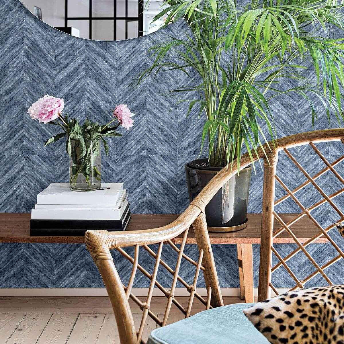 caladesi-blue-linen-wallpaper-york-wallcoverings-3120-13678 - York Wallcoverings Wallpaper