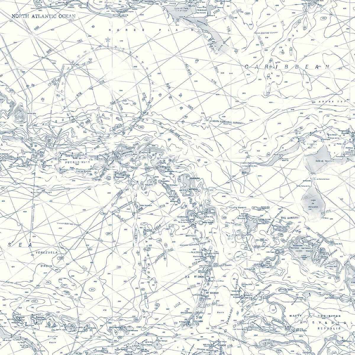 charts-navy-map-wallpaper-york-wallcoverings-3120-16178 - York Wallcoverings Wallpaper