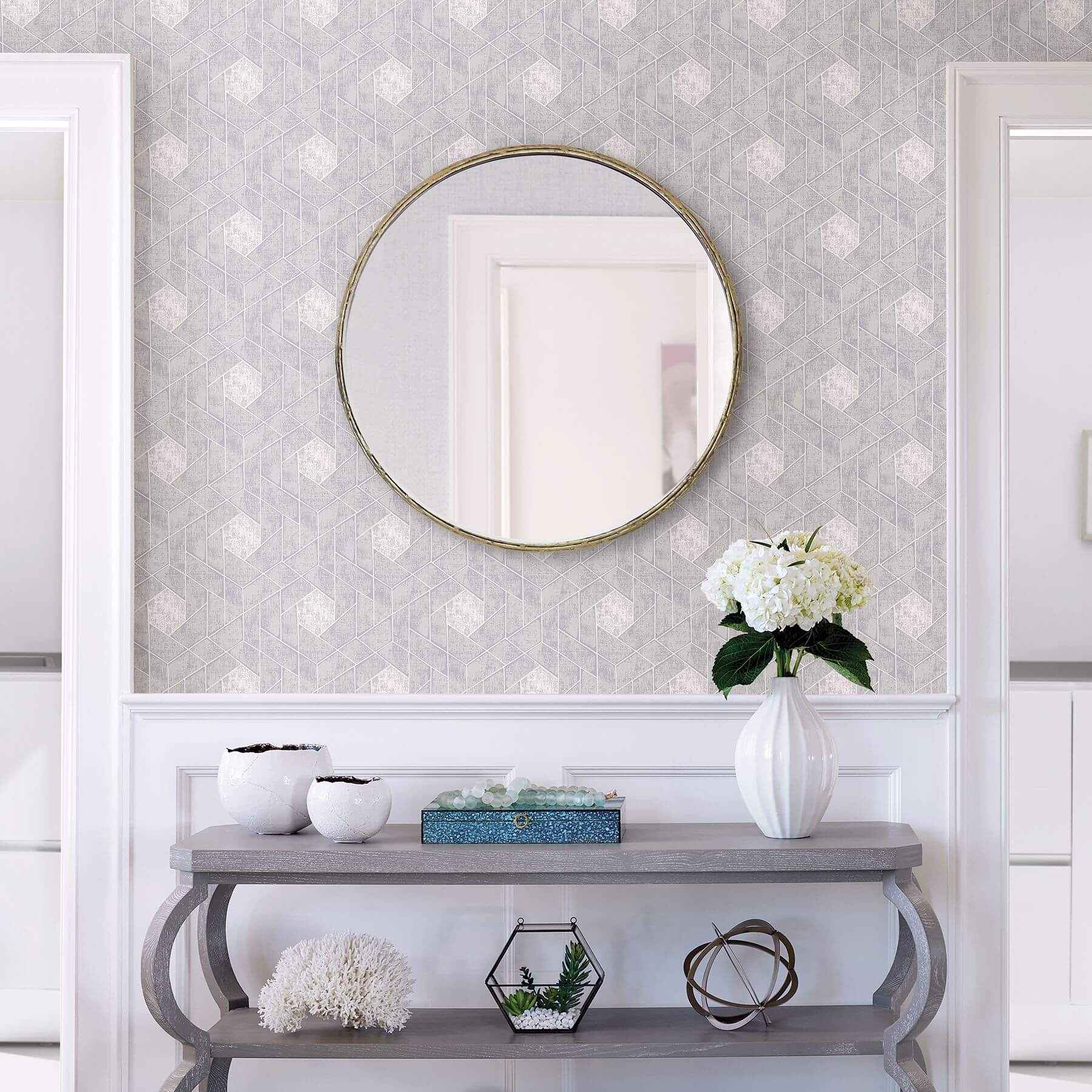 granada-light-grey-grey-geometric-wallpaper-york-wallcoverings-2964-25902 - York Wallcoverings Wallpaper