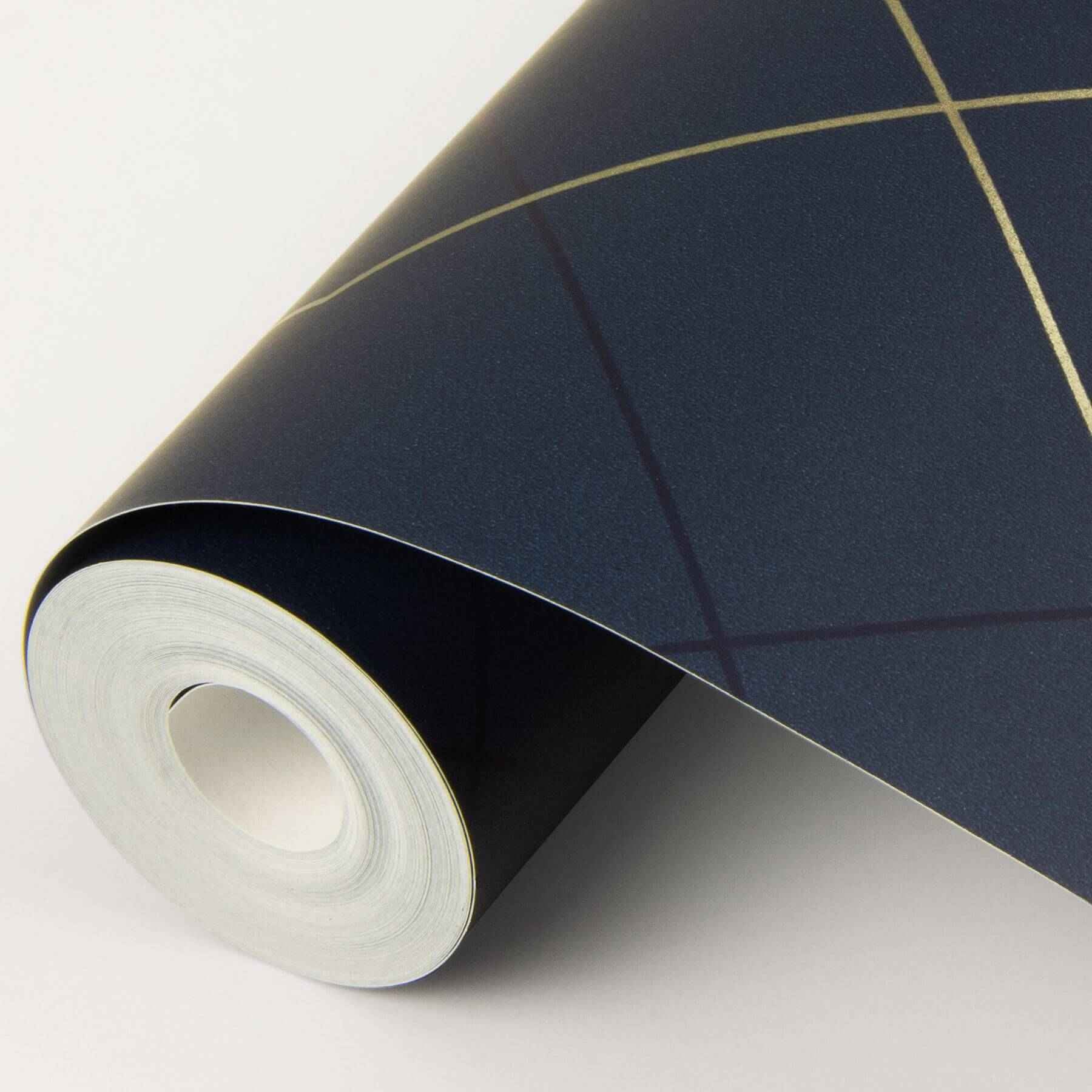 ballard-indigo-geometric-wallpaper-york-wallcoverings-2964-25913 - York Wallcoverings Wallpaper