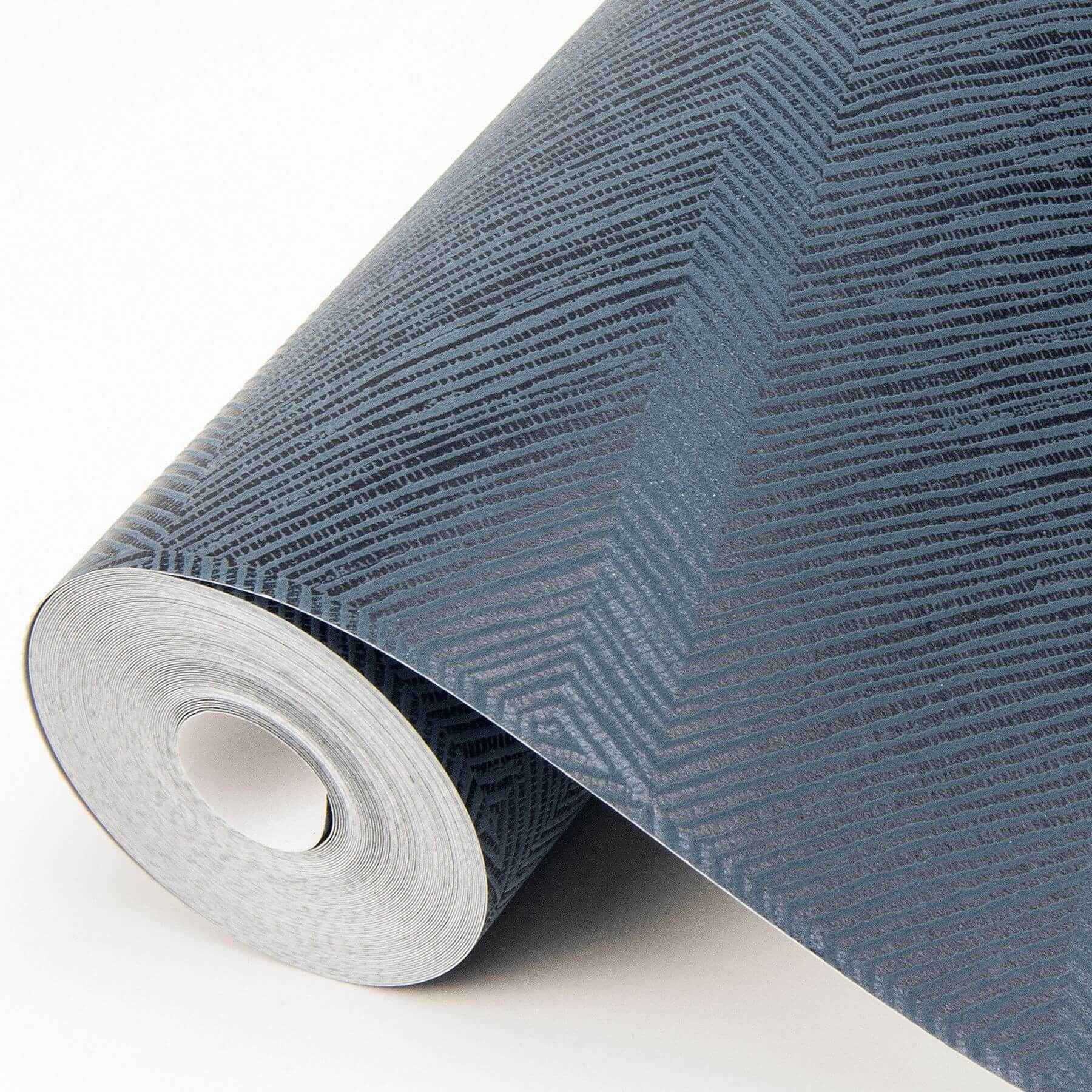 aspen-indigo-chevron-wallpaper-york-wallcoverings-2964-25917 - York Wallcoverings Wallpaper