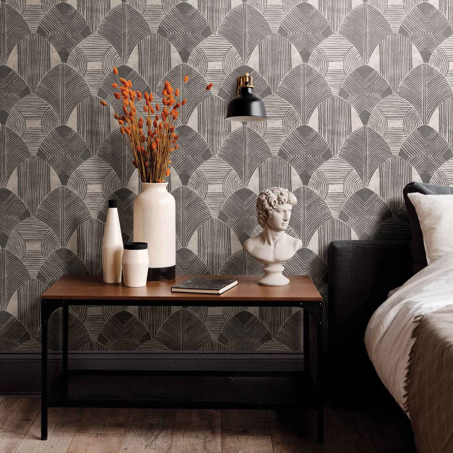 westport-charcoal-geometric-wallpaper-york-wallcoverings-2964-25928 - York Wallcoverings Wallpaper