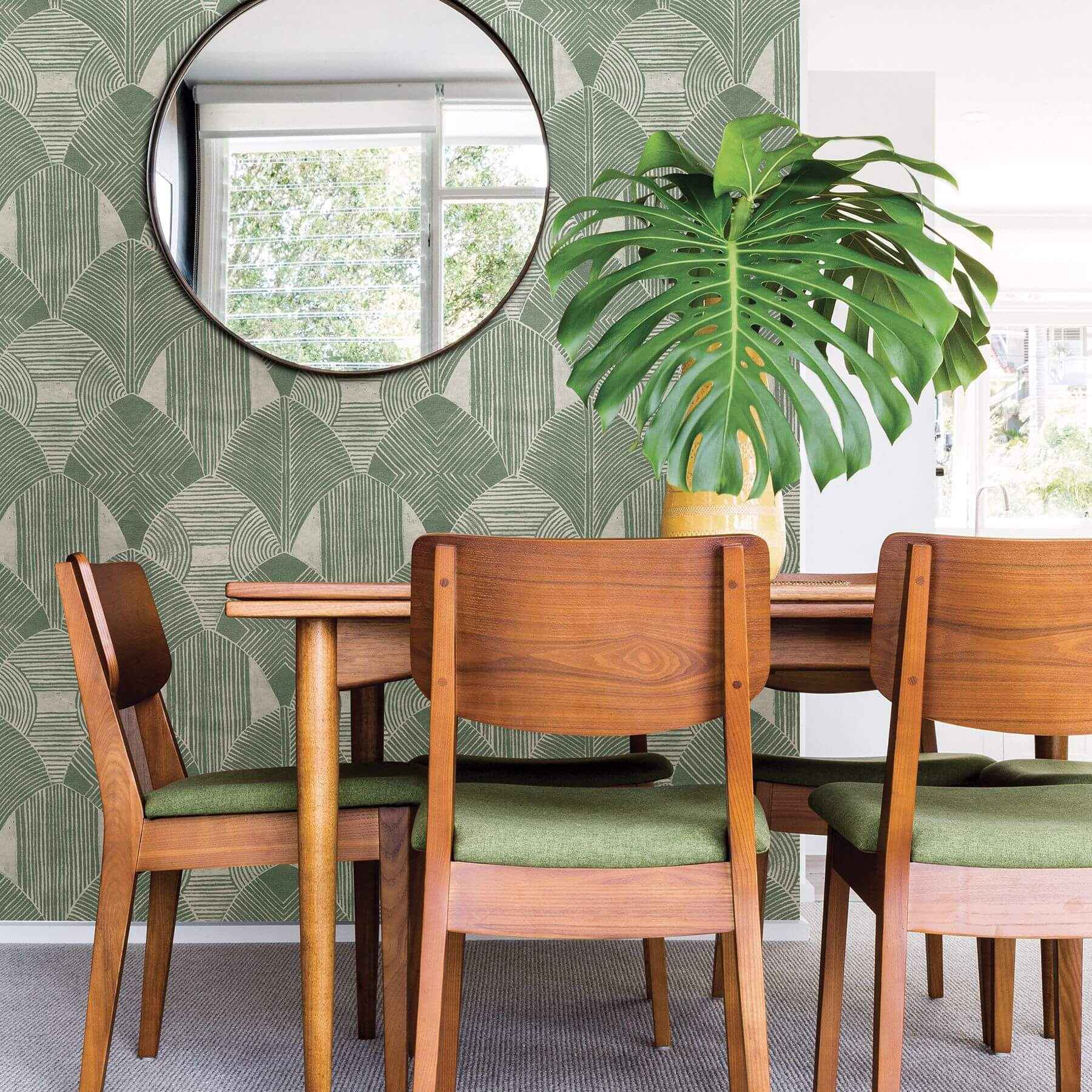 westport-green-geometric-wallpaper-york-wallcoverings-2964-25932 - York Wallcoverings Wallpaper