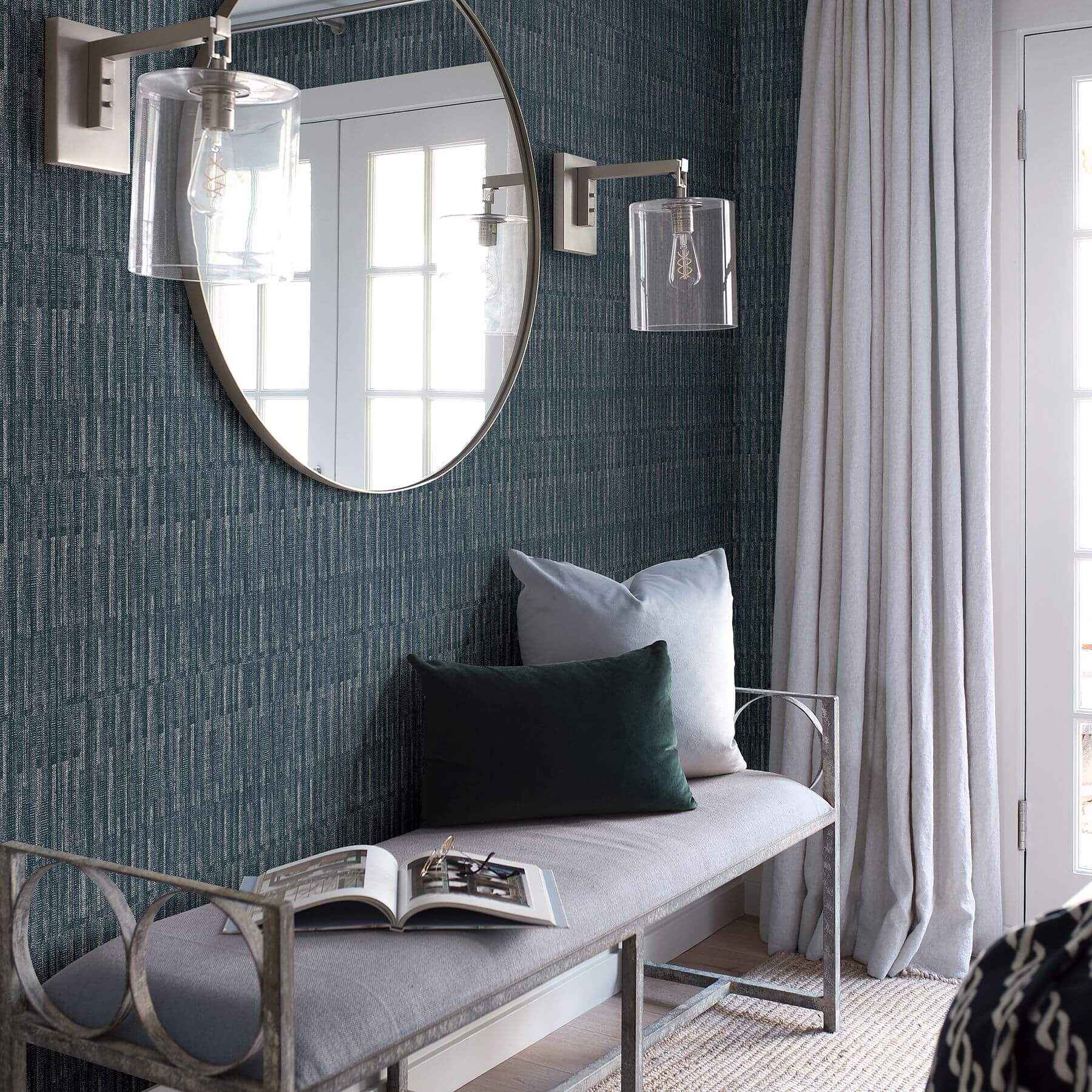 brixton-indigo-texture-wallpaper-york-wallcoverings-2964-25945 - York Wallcoverings Wallpaper
