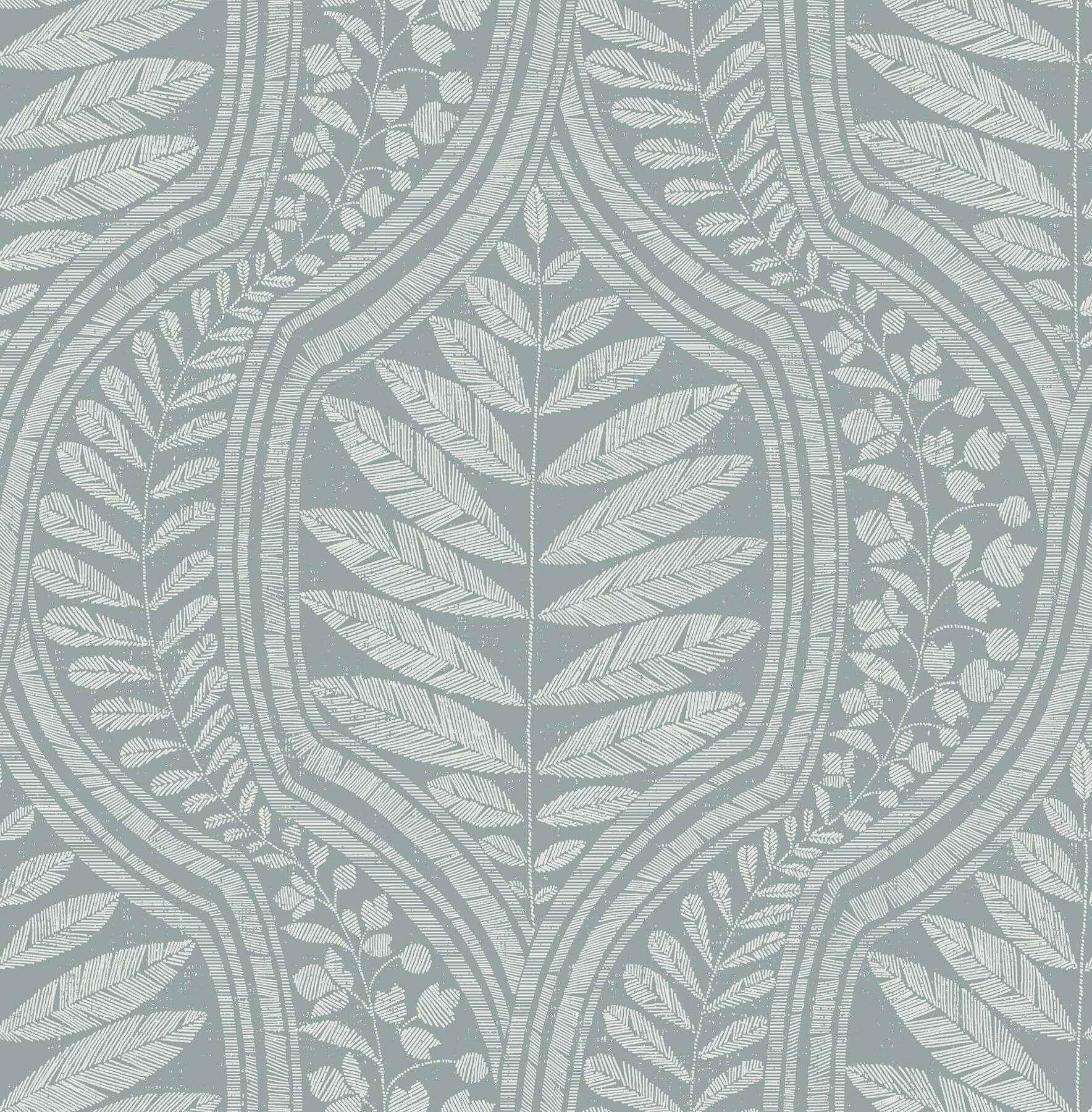 juno-teal-ogee-wallpaper-york-wallcoverings-2964-25950 - York Wallcoverings Wallpaper