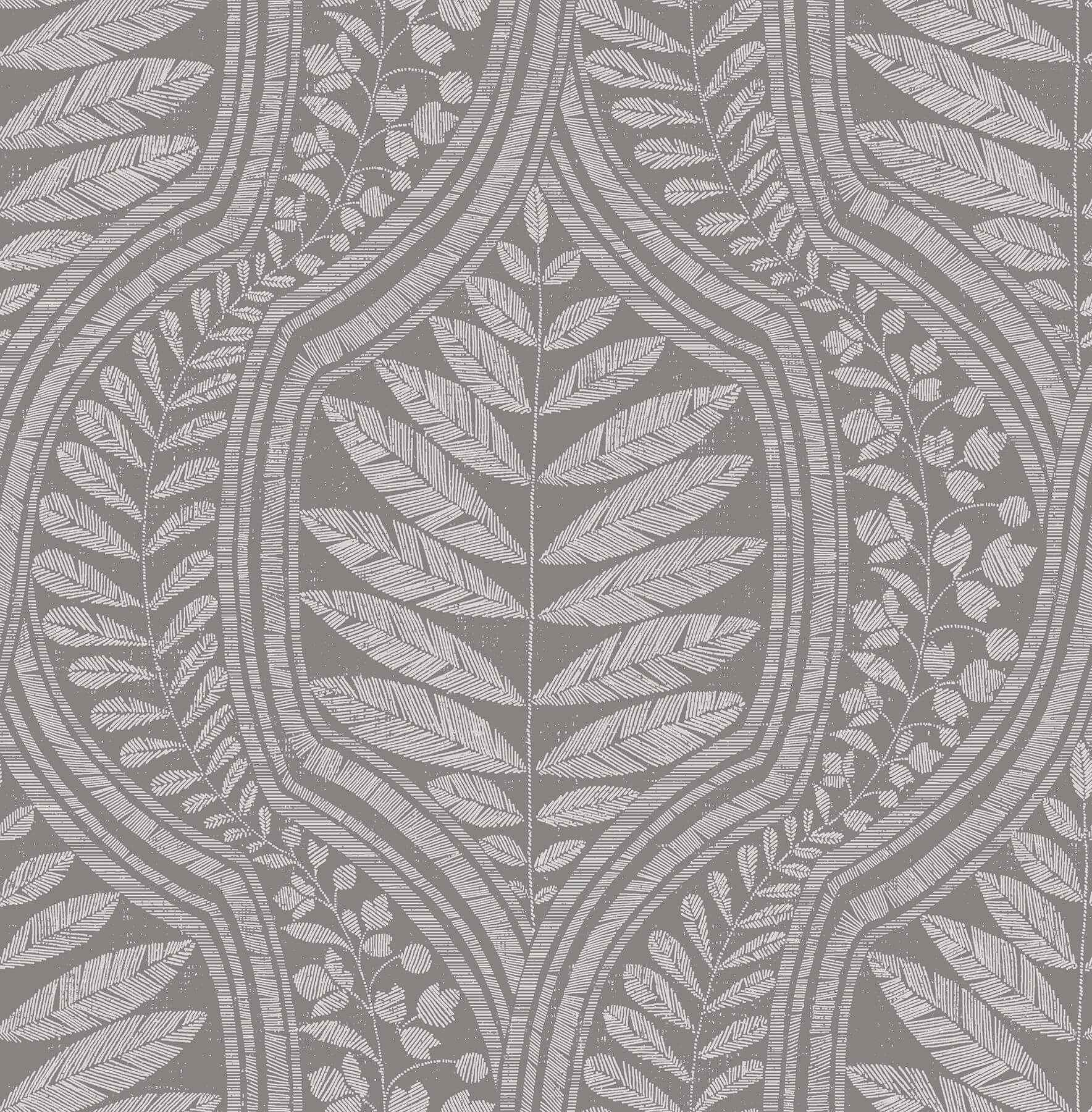 juno-dark-grey-grey-ogee-wallpaper-york-wallcoverings-2964-25951 - York Wallcoverings Wallpaper