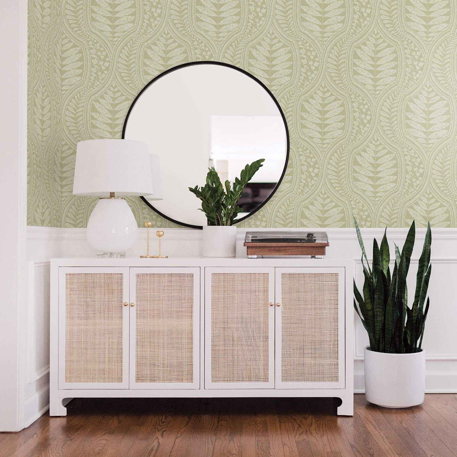 juno-green-ogee-wallpaper-york-wallcoverings-2964-25952 - York Wallcoverings Wallpaper