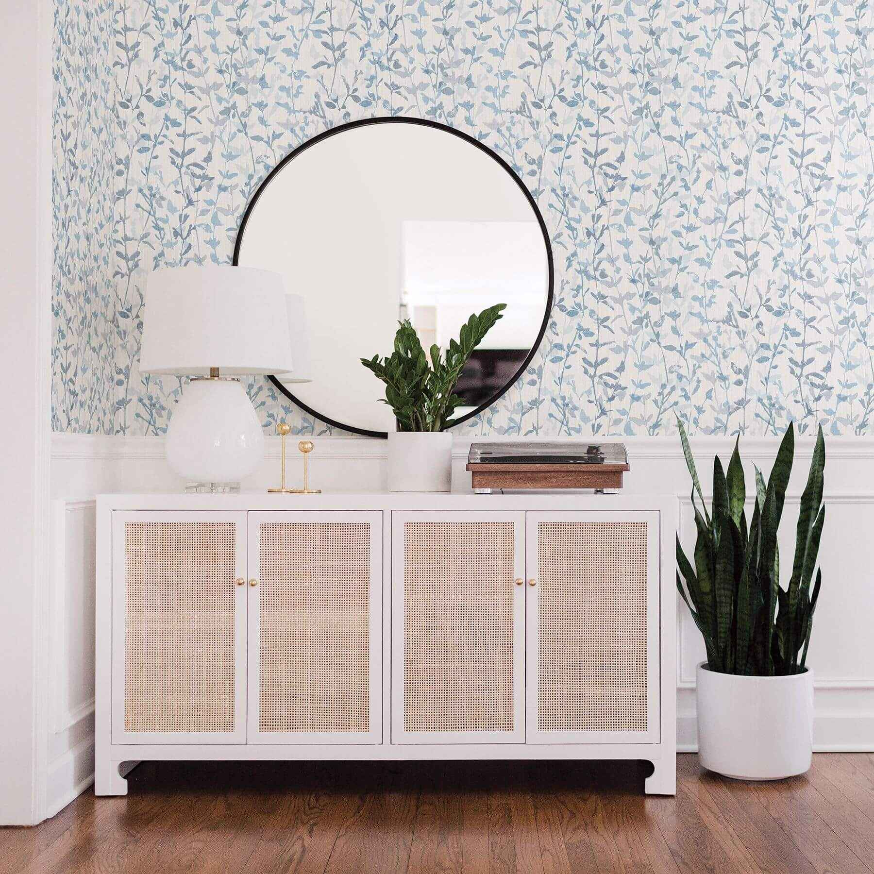 thea-blue-floral-trail-wallpaper-york-wallcoverings-2964-25966 - York Wallcoverings Wallpaper