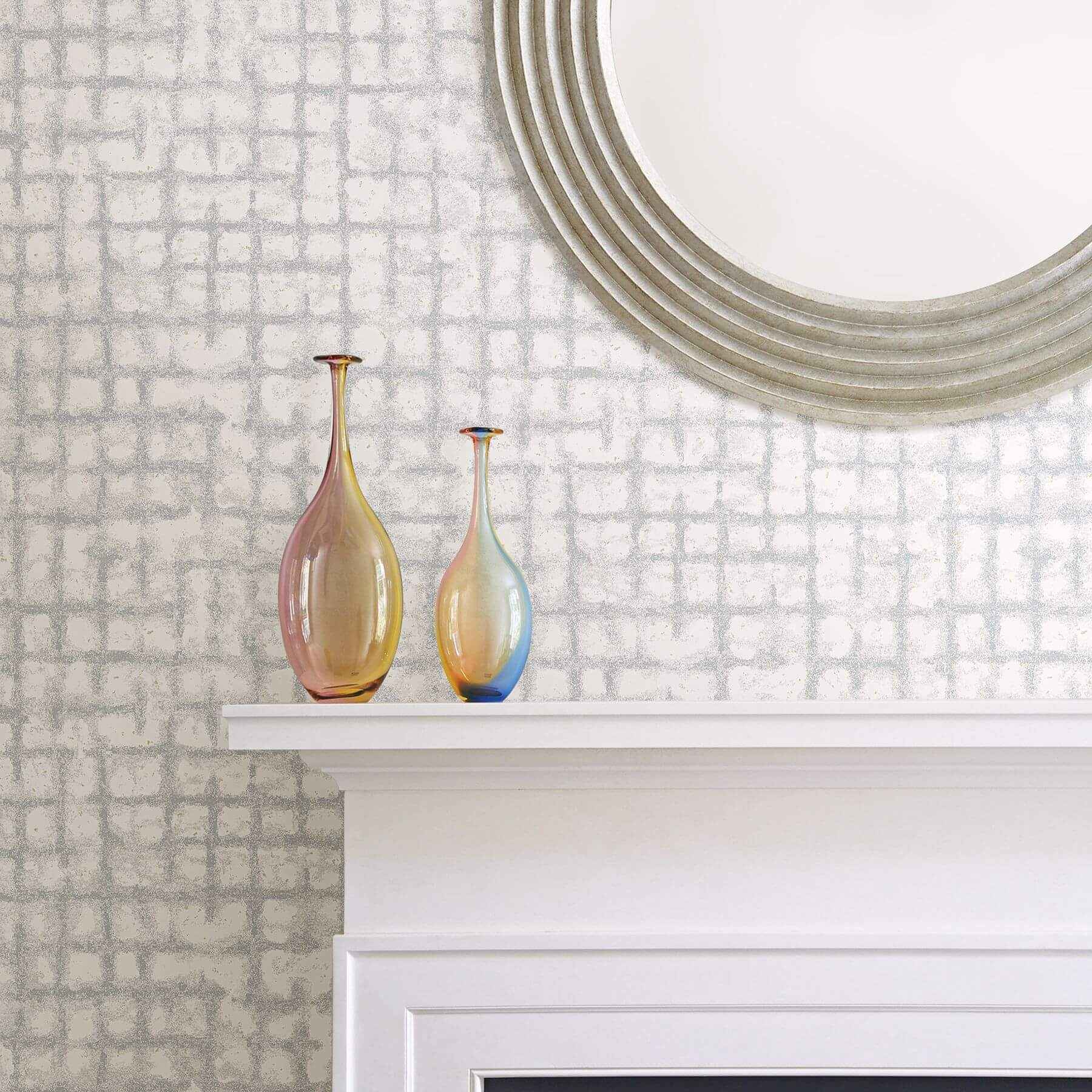 shea-light-grey-distressed-geometric-wallpaper-york-wallcoverings-2964-87348 - York Wallcoverings Wallpaper