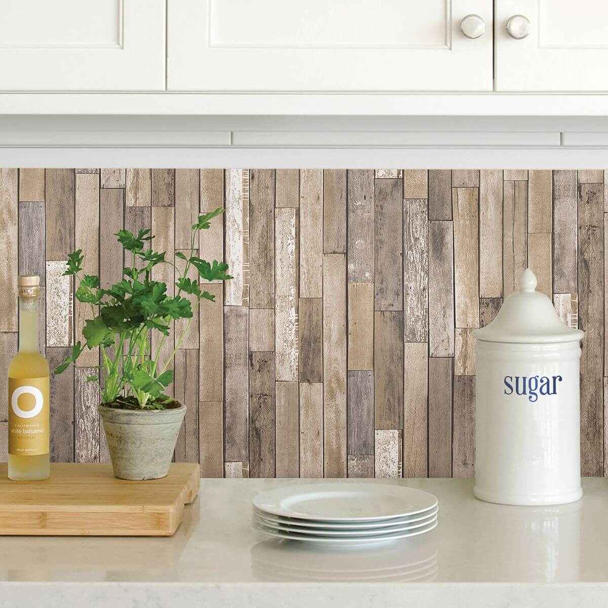 Weathered Plank Barn Peel Stick Wallpaper - York Wallcoverings - NH3057 - York Wallcoverings Wallpaper