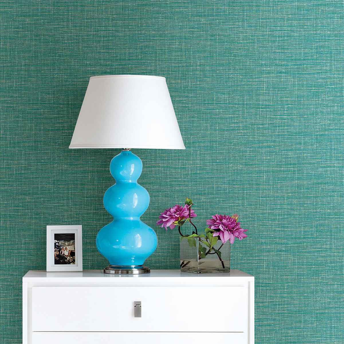 Exhale Turquoise Woven Texture Wallpaper - York Wallcoverings - 2969-24118 - York Wallcoverings Wallpaper