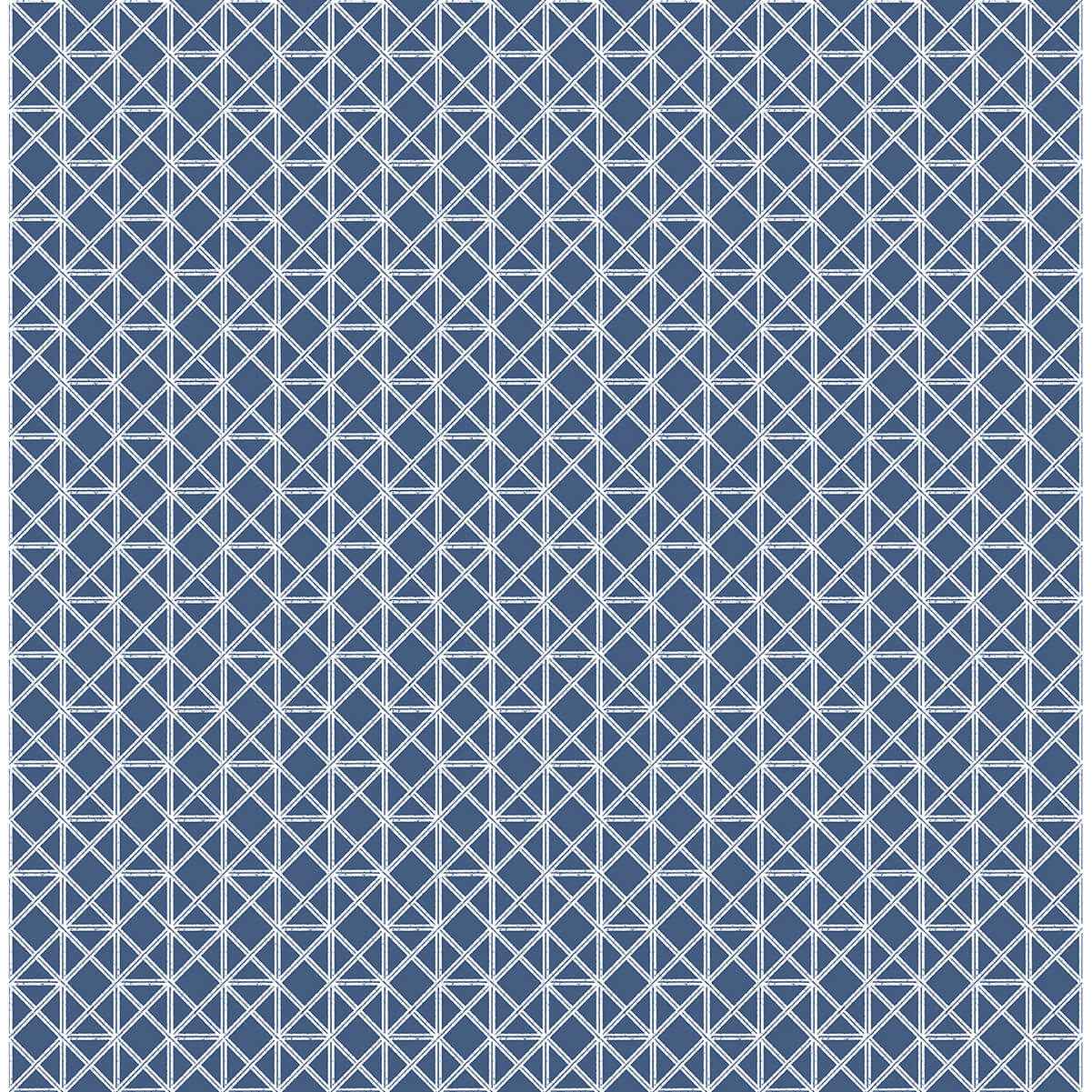 Lisbeth Navy Geometric Lattice Wallpaper - York Wallcoverings - 2969-26000 - York Wallcoverings Wallpaper