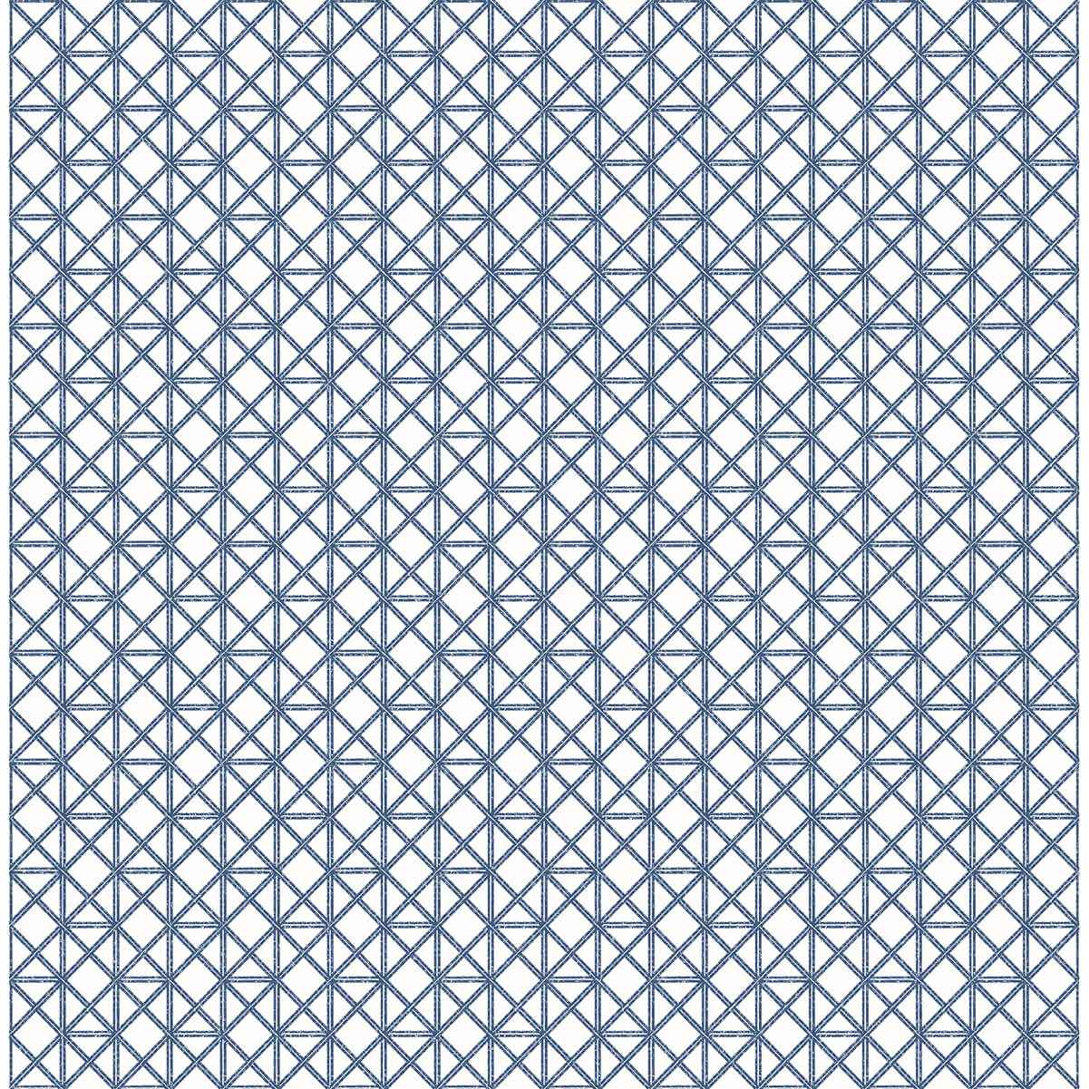 lisbeth-blue-geometric-lattice-wallpaper-york-wallcoverings-2969-26005 - York Wallcoverings Wallpaper