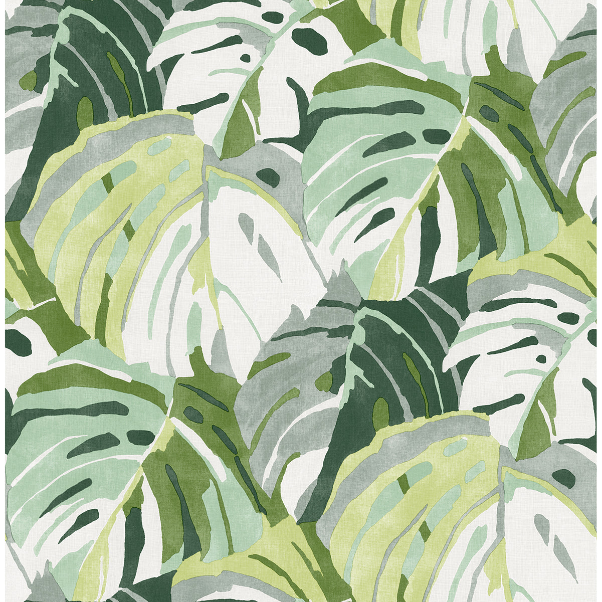 samara-green-monstera-leaf-wallpaper-york-wallcoverings-2969-26006 - York Wallcoverings Wallpaper