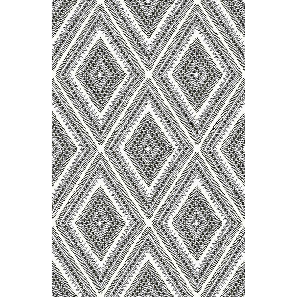 Zaya Black Tribal Diamonds Wallpaper - York Wallcoverings - 2969-26012 - York Wallcoverings Wallpaper