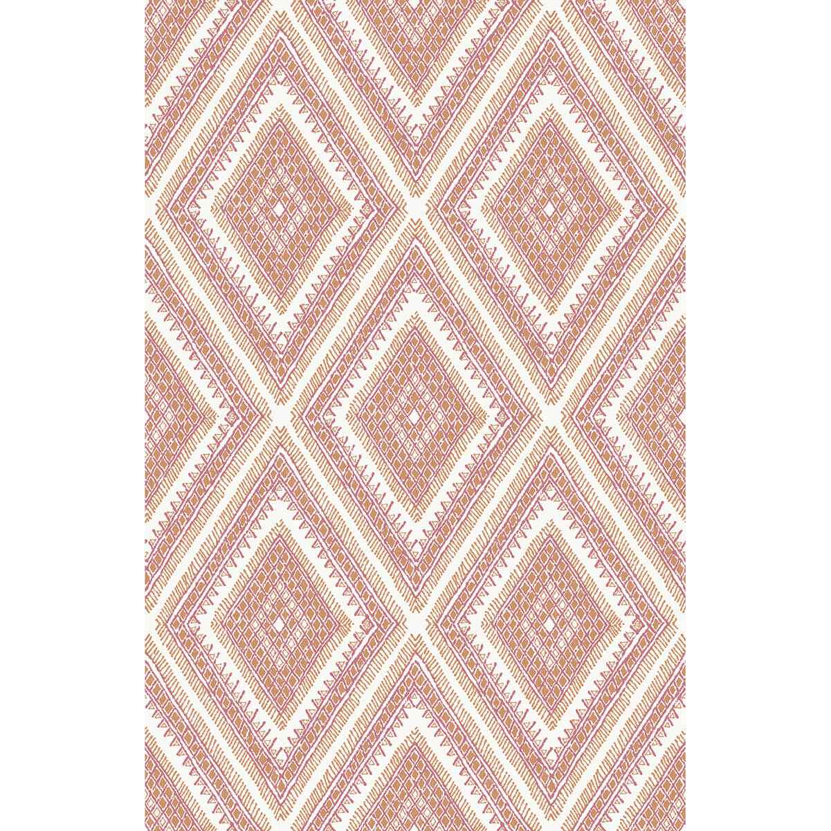 Zaya Orange Tribal Diamonds Wallpaper - York Wallcoverings - 2969-26015