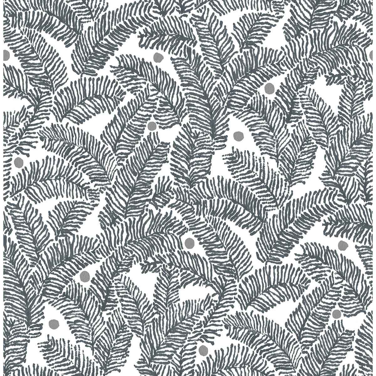 athina-grey-fern-wallpaper-york-wallcoverings-2969-26035 - York Wallcoverings Wallpaper