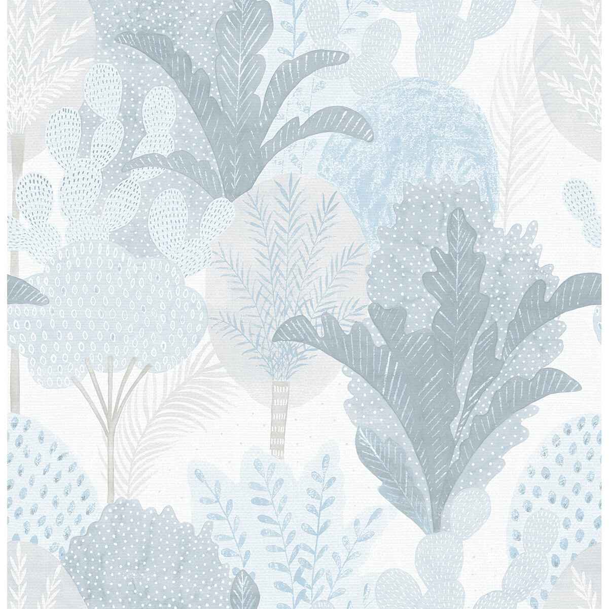 ari-blue-desert-oasis-wallpaper-york-wallcoverings-2969-26048 - York Wallcoverings Wallpaper