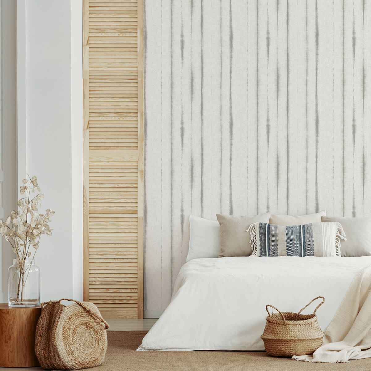 orleans-grey-shibori-faux-linen-wallpaper-york-wallcoverings-2969-26053 - York Wallcoverings Wallpaper