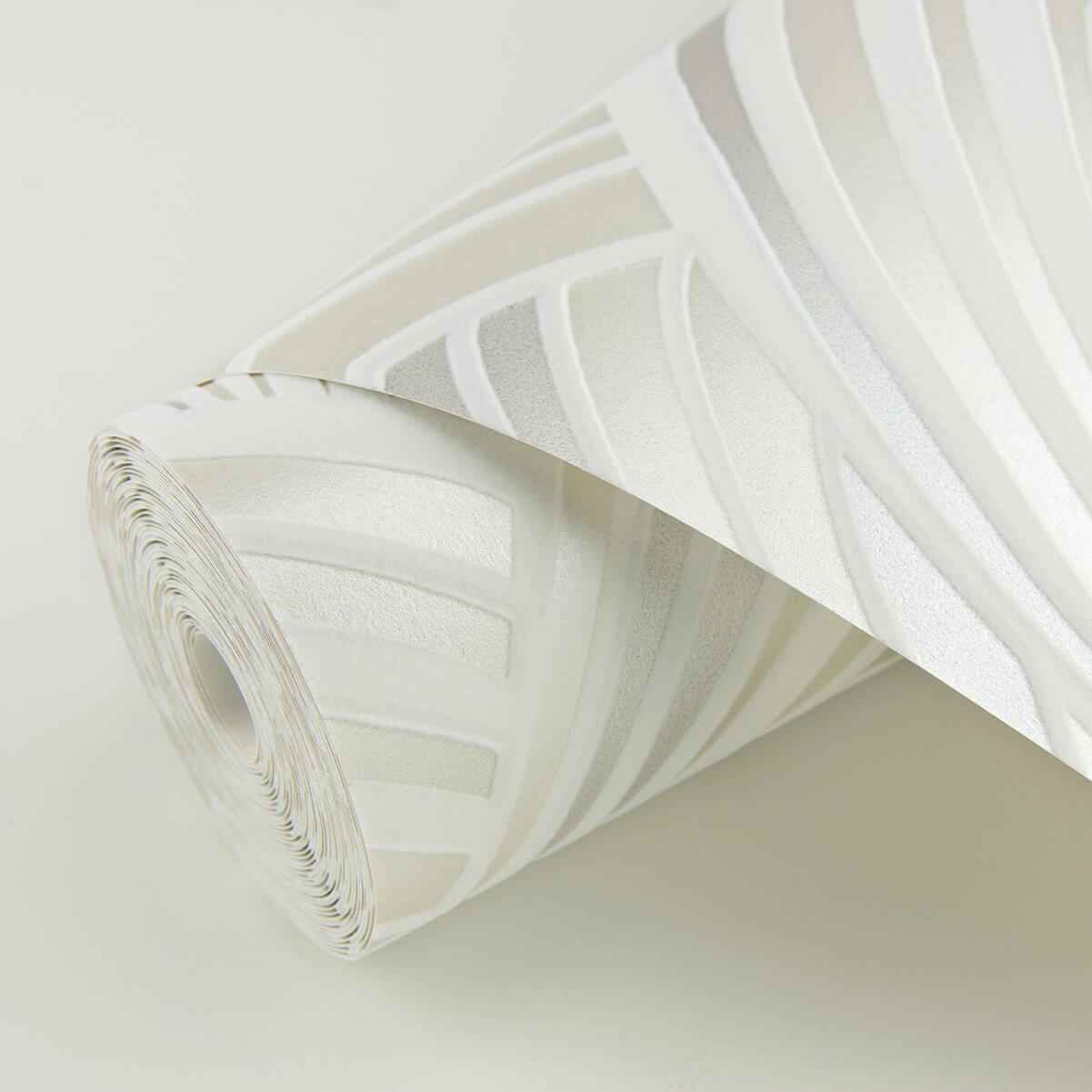 cabarita-white-art-deco-flocked-leaves-wallpaper-york-wallcoverings-2969-87352 - York Wallcoverings Wallpaper
