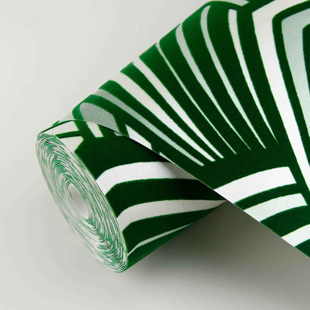 cabarita-green-art-deco-flocked-leaves-wallpaper-york-wallcoverings-2969-87354 - York Wallcoverings Wallpaper