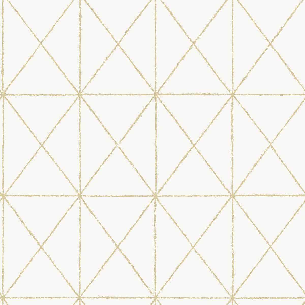 White Gold Get in Line Peel and Stick Wallpaper - York Wallcoverings - NUS3577