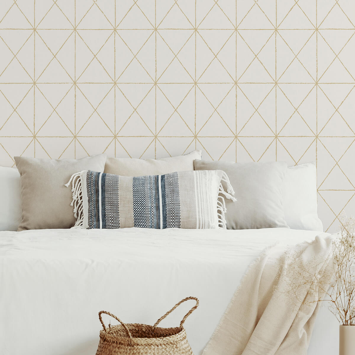 white-gold-get-in-line-peel-and-stick-wallpaper-york-wallcoverings-nus3577 - York Wallcoverings Wallpaper