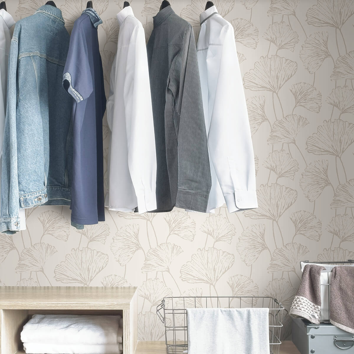 silver-hikarigaoka-peel-and-stick-wallpaper-york-wallcoverings-nus3578 - York Wallcoverings Wallpaper