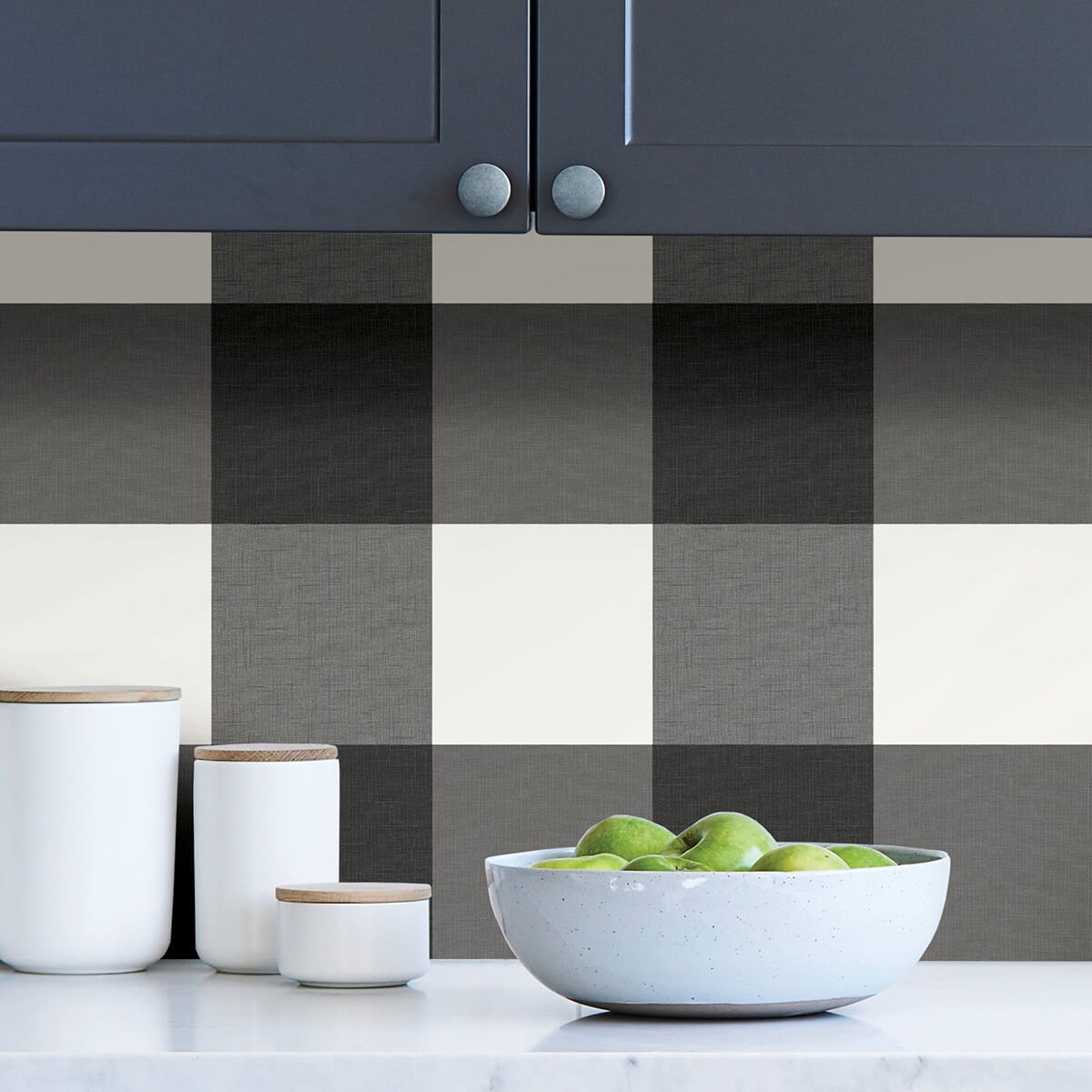 charcoal-farmhouse-plaid-peel-and-stick-wallpaper-york-wallcoverings-nus3624 - York Wallcoverings Wallpaper