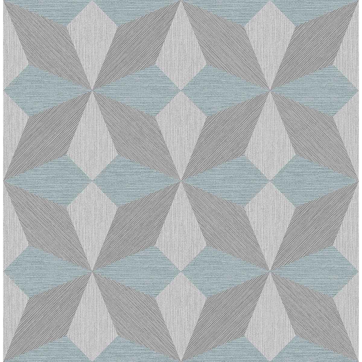 Valiant Light Blue Faux Grasscloth Mosaic Wallpaper - York Wallcoverings - 2896-25304 - York Wallcoverings Wallpaper