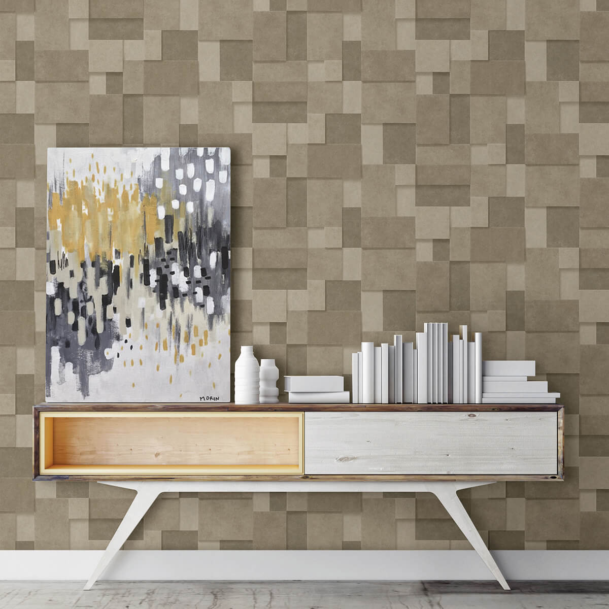duchamp-gold-patchwork-metallic-wallpaper-york-wallcoverings-2896-25352 - York Wallpaper Wallpaper