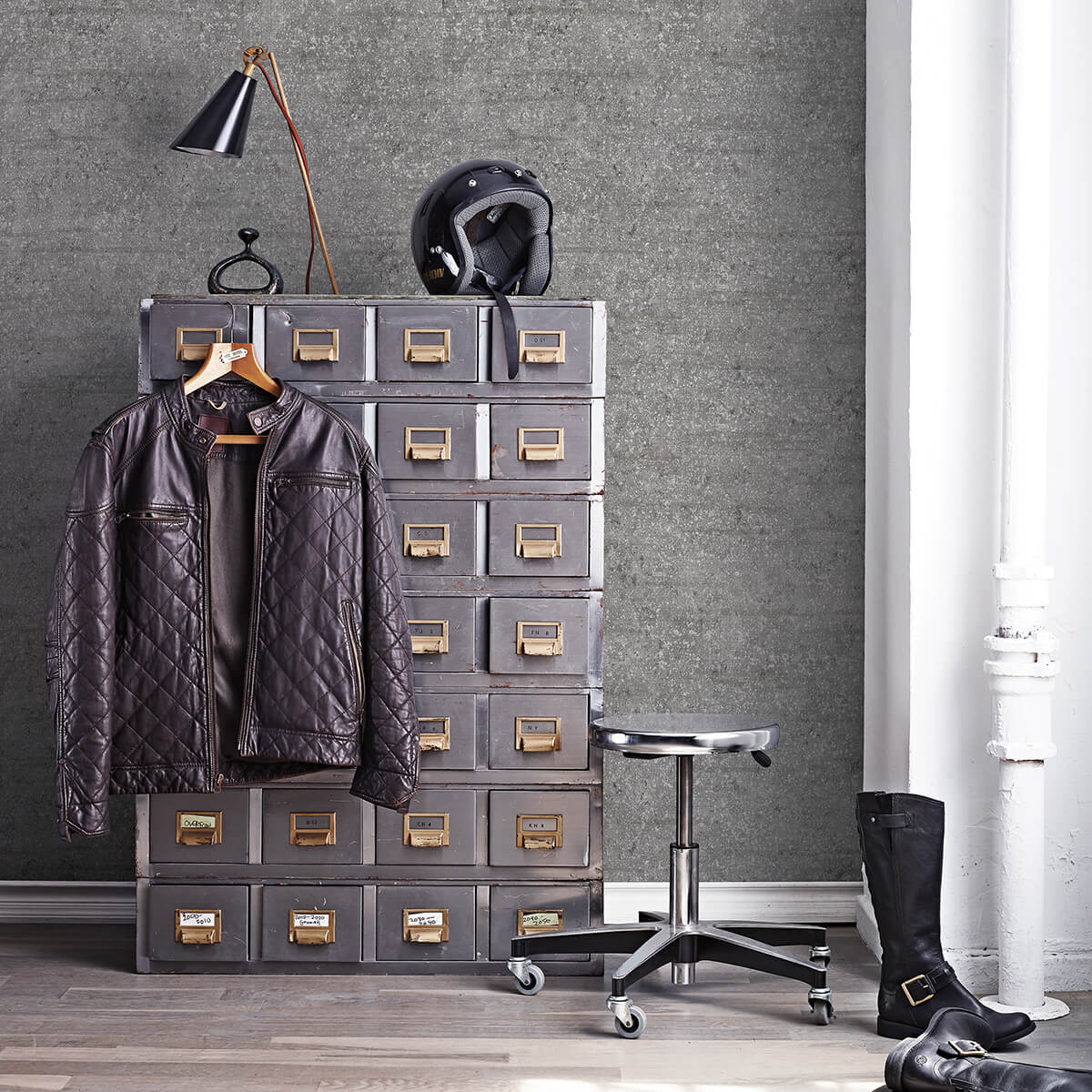 travertine-dark-grey-patina-texture-wallpaper-york-wallcoverings-2945-2770 - York Wallcoverings Wallpaper