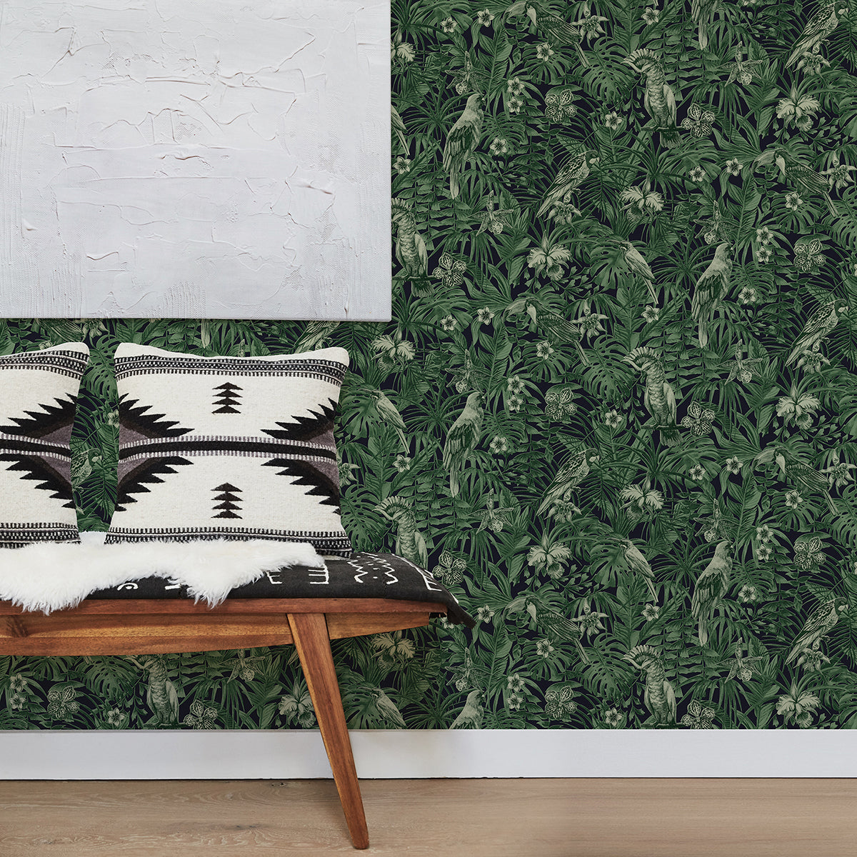 susila-green-tropical-wallpaper-york-wallcoverings-2979-37210-1 - York Wallcoverings Wallpaper