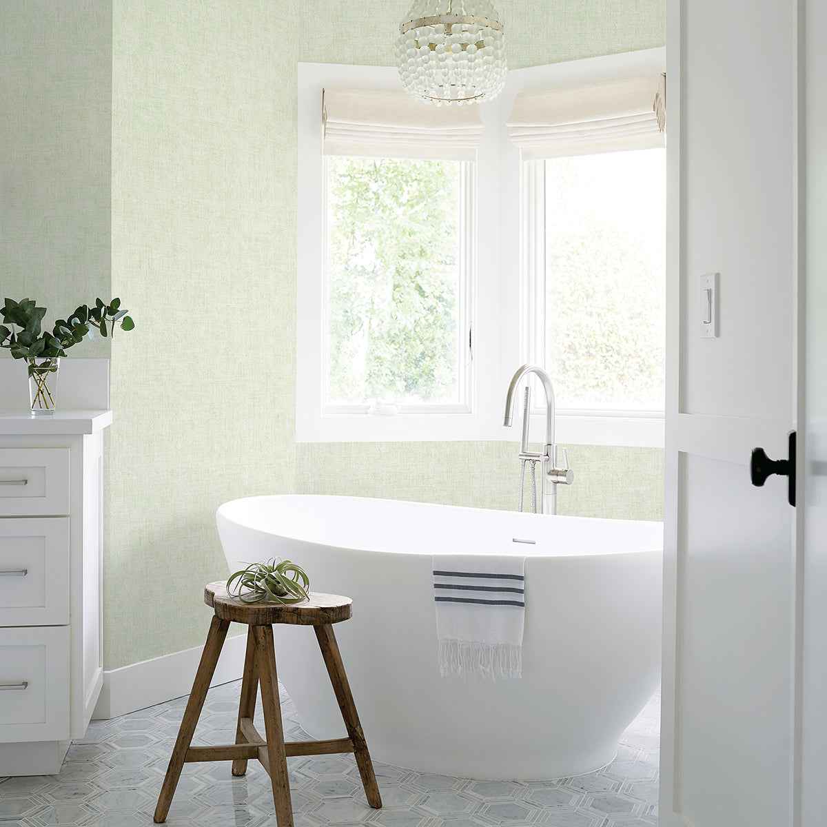 Emalia Light Green Texture Wallpaper - York Wallcoverings - 2979-37334-2 - York Wallcoverings Wallpaper