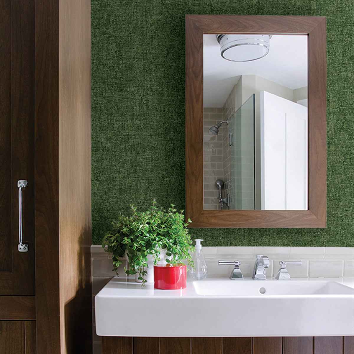 Emalia Dark Green Texture Wallpaper - York Wallcoverings - 2979-37334-7 - York Wallcoverings Wallpaper