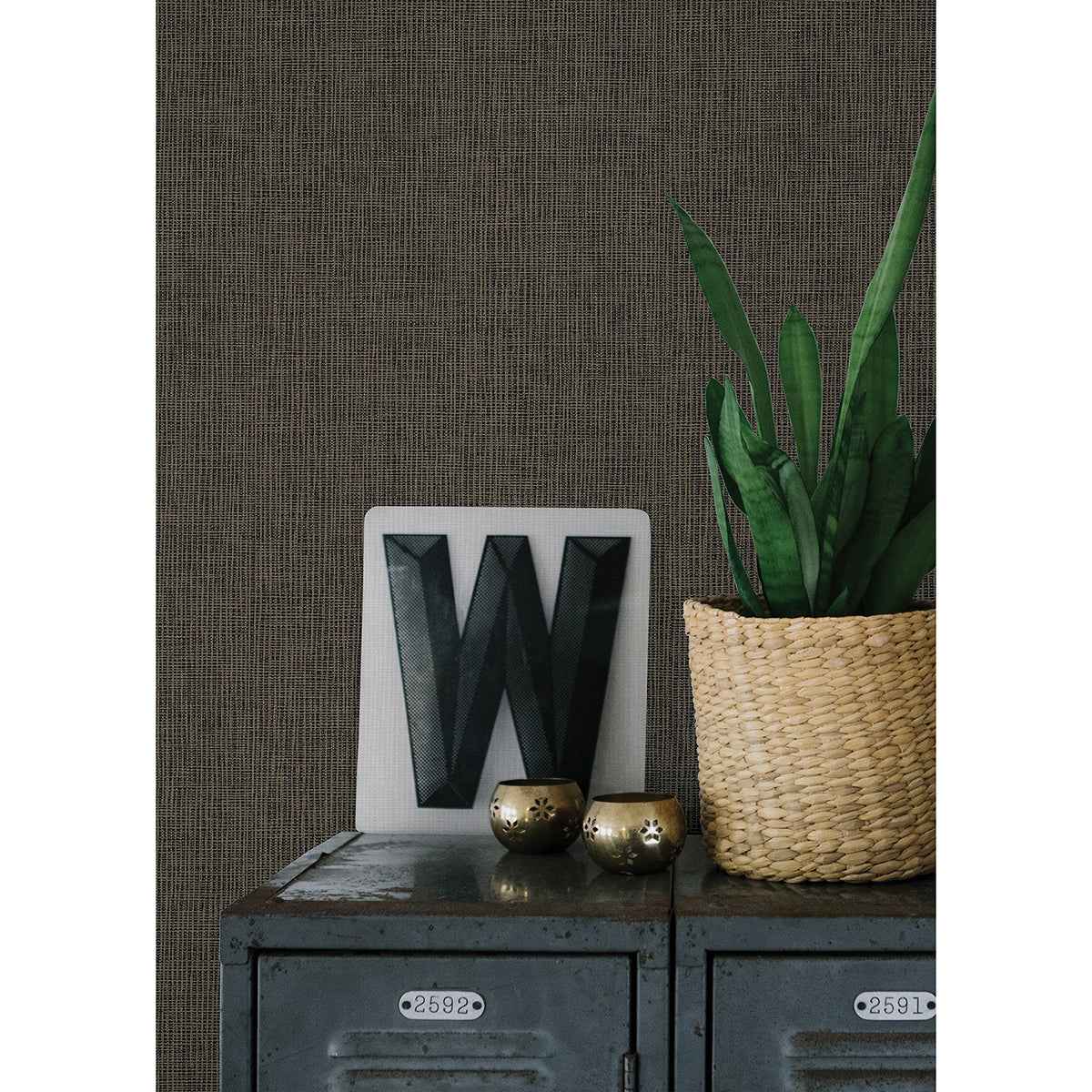 Seaton Black Linen Texture Wallpaper - York Wallcoverings - 4015-36976-8 - York Wallcoverings Wallpaper