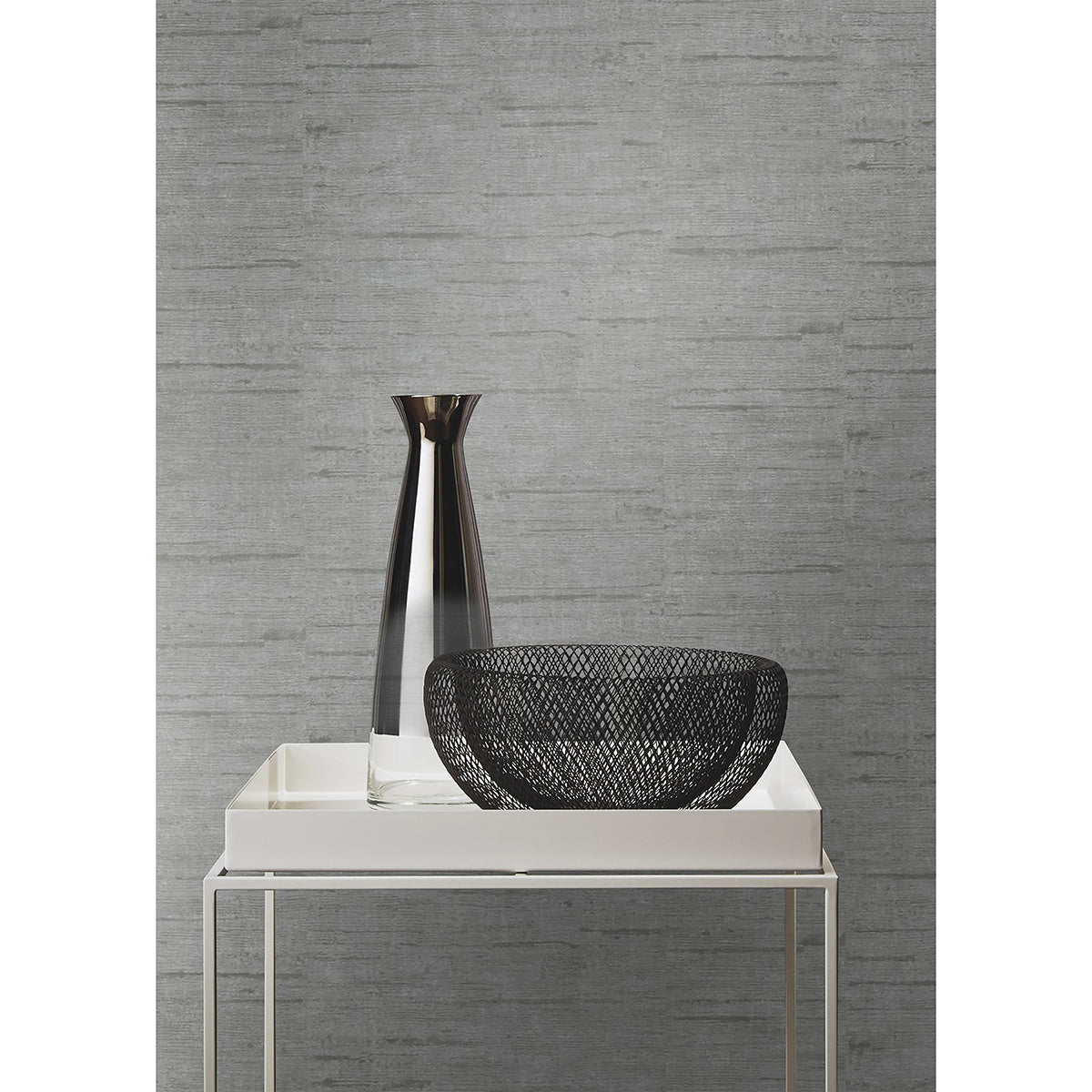 maclure-silver-striated-texture-wallpaper-york-wallcoverings-4015-426731 - York Wallcoverings Wallpaper