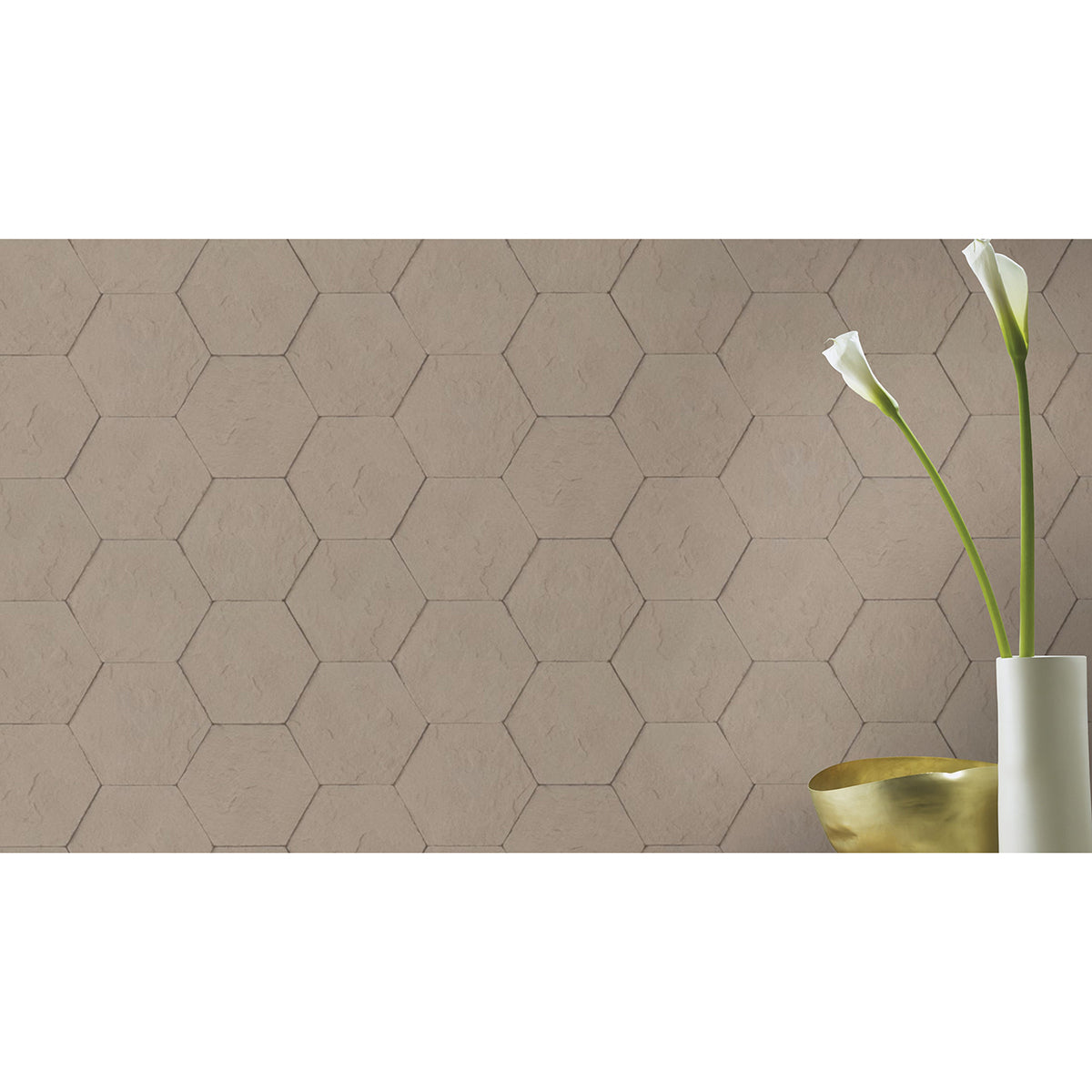bascom-light-grey-stone-hexagon-wallpaper-york-wallcoverings-4015-427134 - York Wallpaper Wallpaper
