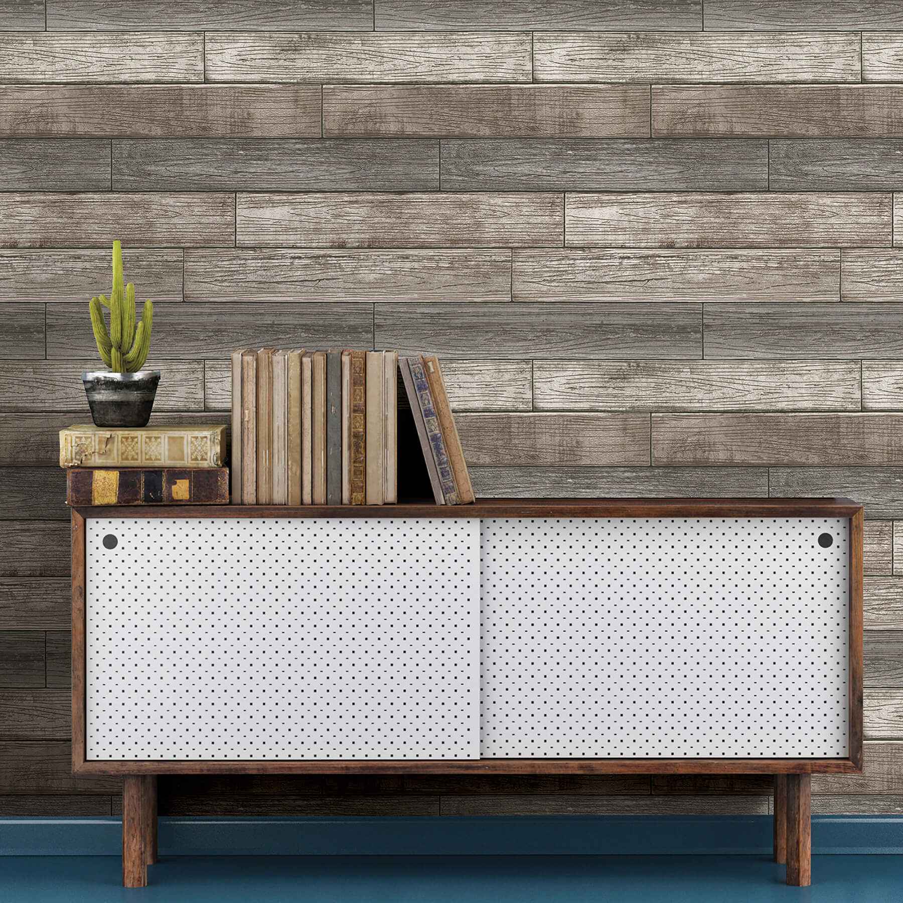 Reclaimed Wood Plank Natural Peel and Stick Wallpaper - York Wallcoverings - NU3130 - York Wallcoverings Wallpaper