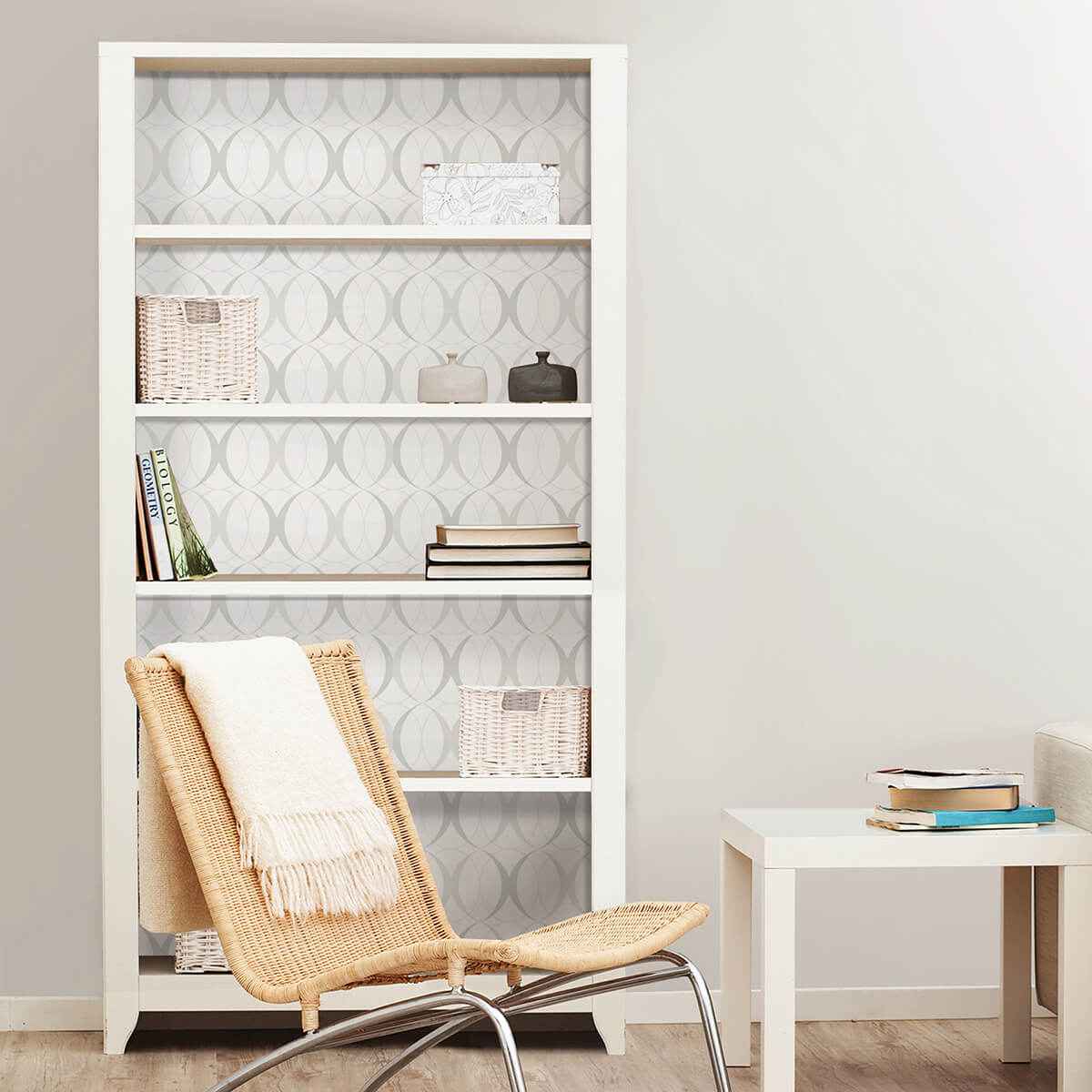 Circulate Light Silver Peel and Stick Wallpaper - York Wallcoverings - NUS1704 - York Wallcoverings Wallpaper