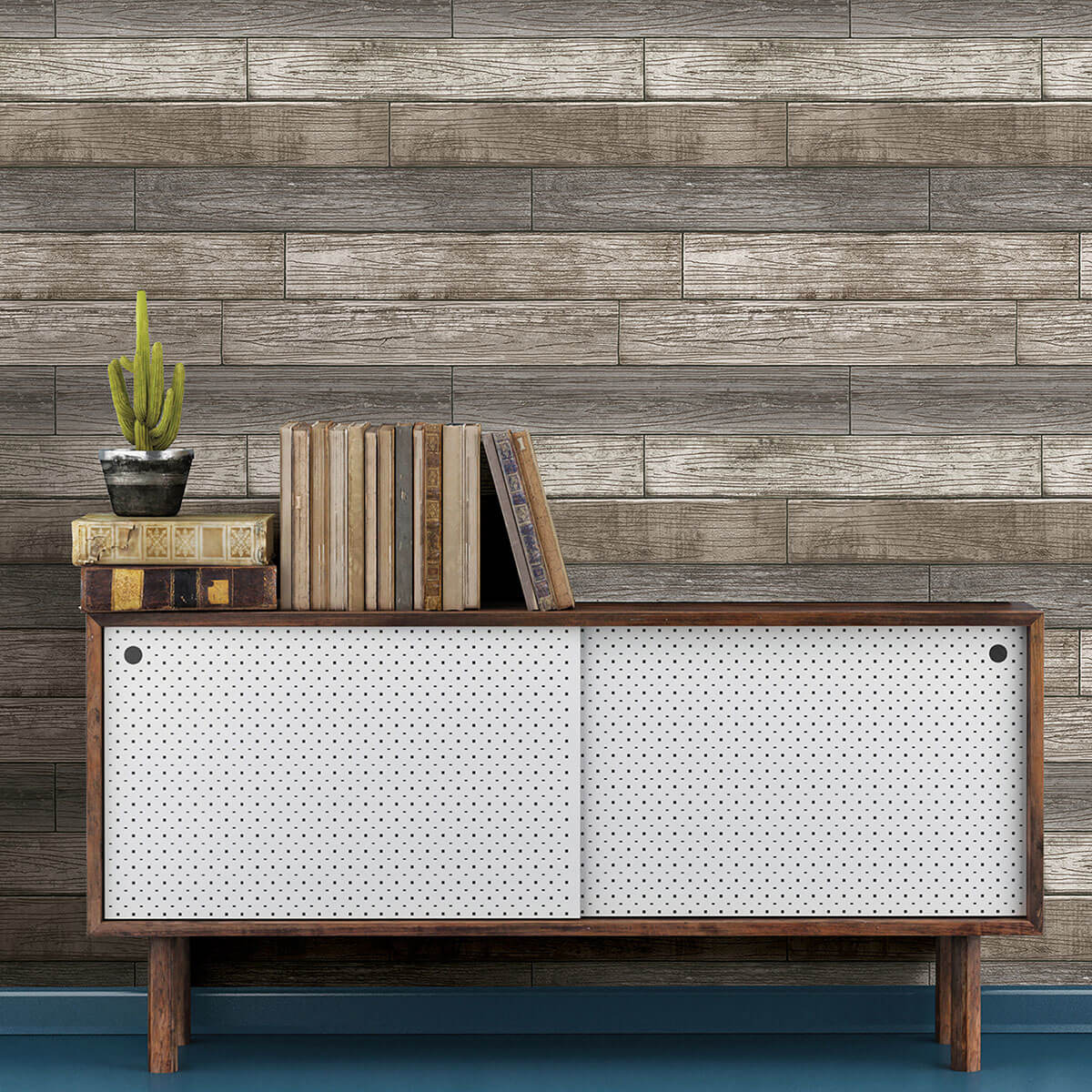 reclaimed-wood-plank-natural-peel-and-stick-wallpaper-york-wallcoverings-nu3130 - York Wallcoverings Wallpaper