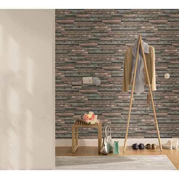 Federico Red Slate Wallpaper - York Wallcoverings - MG31730 - York Wallcoverings Wallpaper