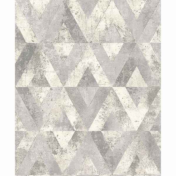 Shikhar Silver Geometric Wallpaper - York Wallcoverings - RH535518 - York Wallcoverings Wallpaper
