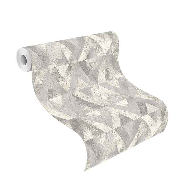 Shikhar Silver Geometric Wallpaper - York Wallcoverings - RH535518 - York Wallcoverings Wallpaper